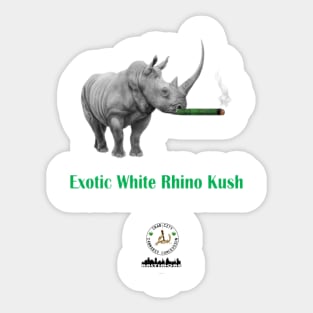 Exotic White Rhino Kush Sticker